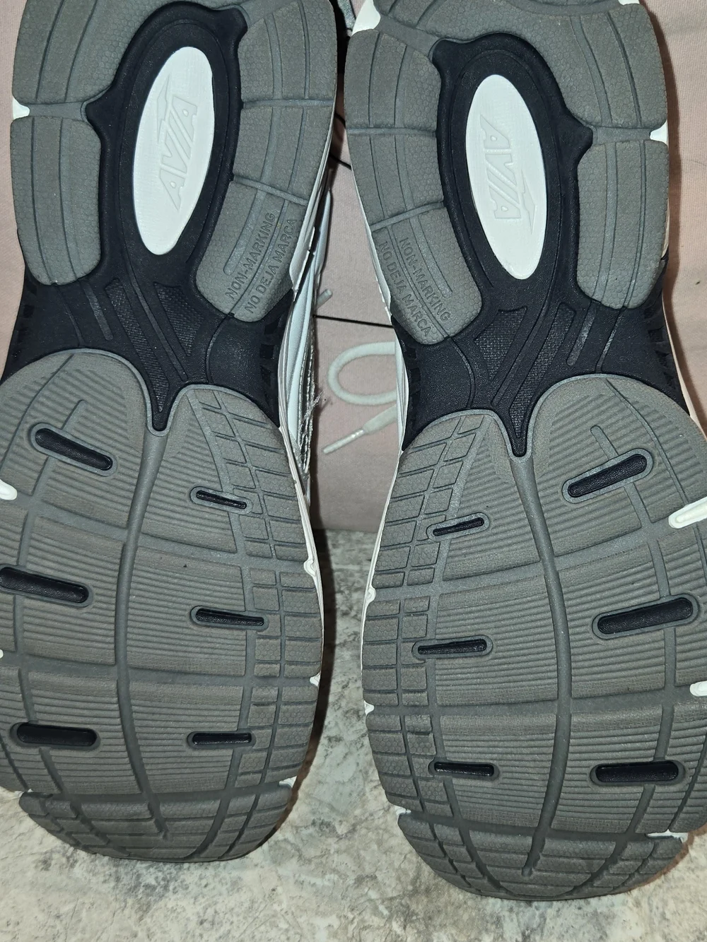 Avia White and Gray Women's Athletic Sneakers